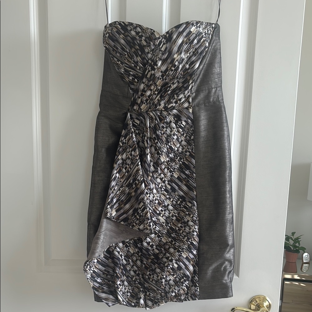 Ruched Strapless Cocktail Dress